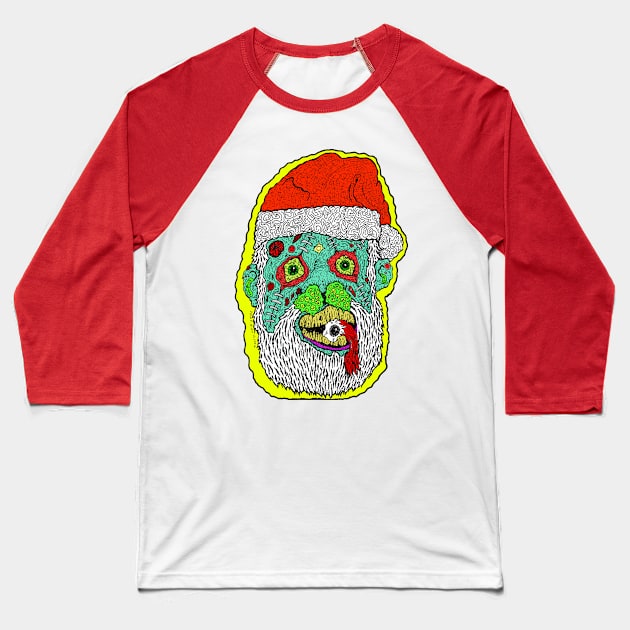 Awful Santa Baseball T-Shirt by Pop Wasteland